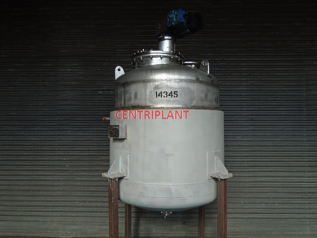 14345 1 000 LITRE 316 STAINLESS STEEL STEAM JACKETED MIXING TANK