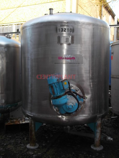 13210 - 1950 LITRE STN/STL TANK WITH 0.75KW SIDE ENTRY PROP MIXER