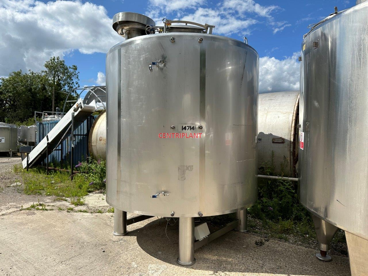 14714 10000 Litre Stainless Steel 316 Grade Jacketed Mixing Tank